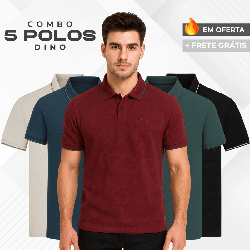 Combo 5 - Camisas Polo Dino